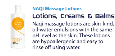 Massage Lotions, Creams and Balms