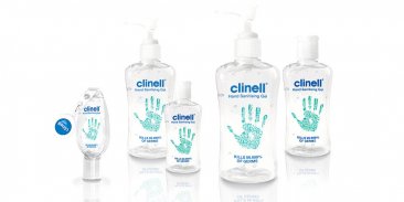 Clinell Hand Sanitising Alcohol Gel 250ml Bottle
