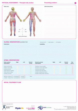 pre Therapy Pro Physiotherapy Assessment Form