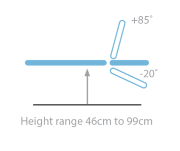 Model SX2007 2-Section Budget Couch - Electric Plinth Elevation