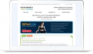 PhysioBob's Jobs Weekly Email - Banner Campaign